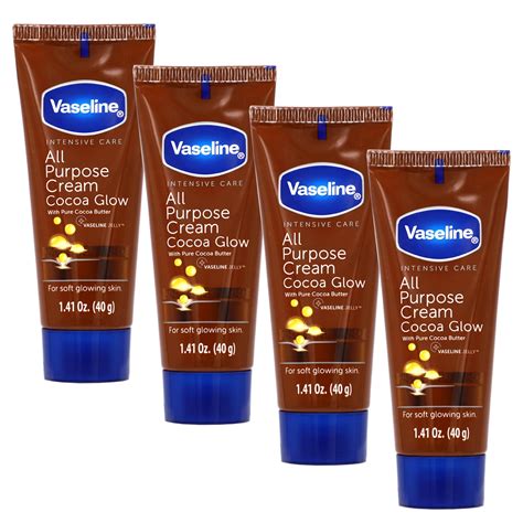 Amazon.com : Vaseline All Purpose Cream Cocoa Glow, with Pure Cocoa ...