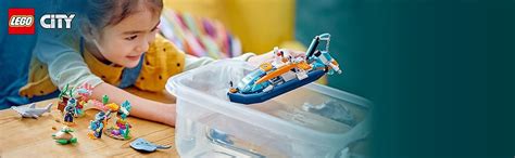 LEGO City Explorer Diving Boat 60377 Building Toy Set (182 Pcs ...