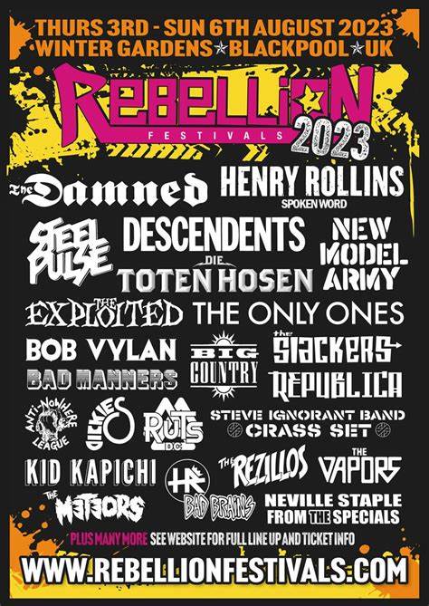 Полный список участников Rebellion Punk Music Festival 2024 опубликован организаторами