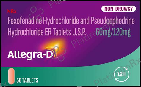 Allegra 60mg Tablet 10s - Save -143% on Substitute Medicine