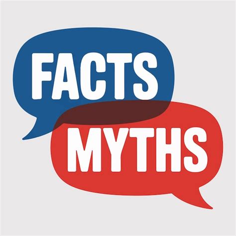 Facts vs myths separating truth from fiction | Premium Vector