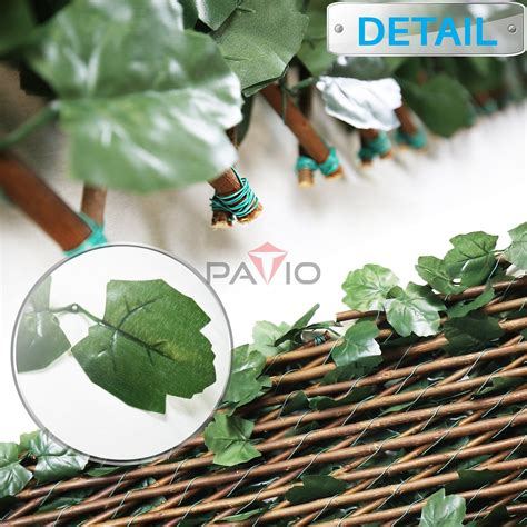 Buy Patio Artificial Ivy Fence Privacy Screen Faux Expandable ...