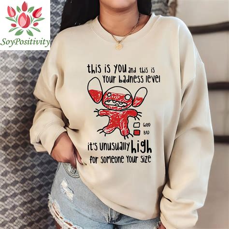 Stitch This Is Your Badness Level Shirts, Kids Stitch Shirts, Lilo and ...