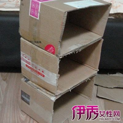 旧纸箱改造自制储物柜-图库-五毛网