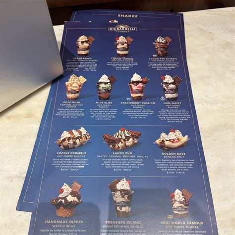 GHIRARDELLI ICE CREAM & CHOCOLATE SHOP, Las Vegas - The Strip - Menu ...
