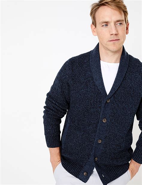 Buy Chunky Knit Shawl Collar Cardigan at Marks & Spencer