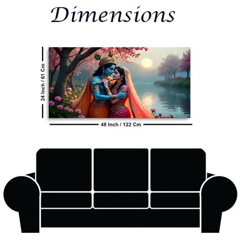 Radha Krishna Modern Wall Décor – Heritage Canvas painting – Wall Cry