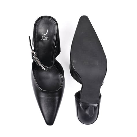Buy Jove Women Black Solid Sandal Heels Online