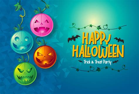 Happy Halloween fun party celebration background design. Halloween ...