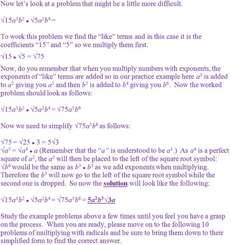Image result for Multiply Radicals Math Questions