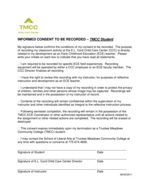 Fillable Online tmcc Informed Consent to VideoTape TMCC Students ...