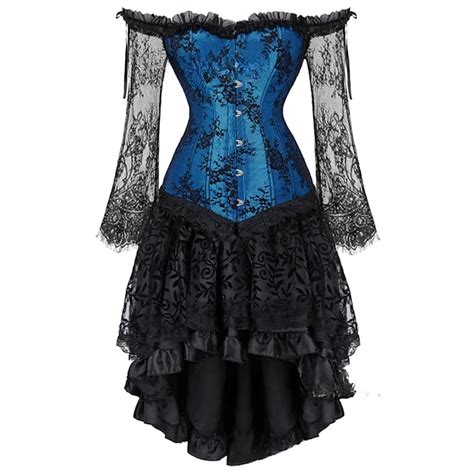 Retro Vintage Sexy Rococo Short / Mini Dress Overbust Corset Bustier ...