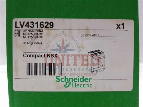 SCHNEIDER ELECTRIC LV431629 COMPACT NSX 250-NA SWITCH DISCONNECTOR 3 ...