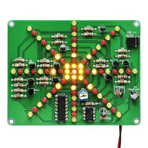 Gikfun Electronic LED Flashing Lights Soldering Practice Board PCB DIY ...
