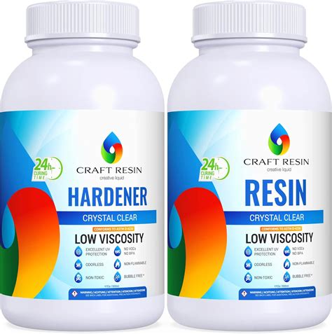 Buy CRAFT RESIN Epoxy Resin Kit - Crystal Clear Resin & Hardener ...
