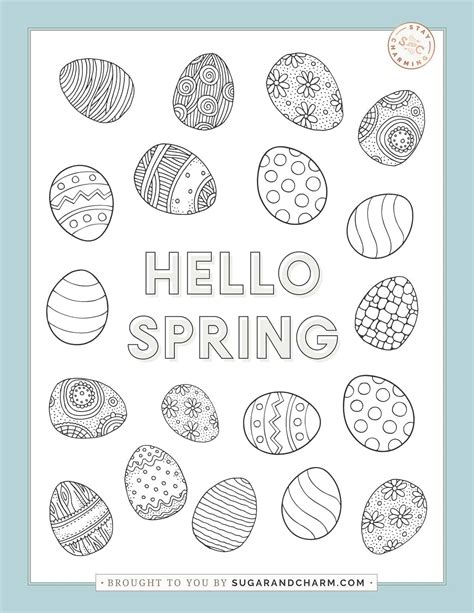 Free Printable Easter Coloring Pages - Sugar and Charm