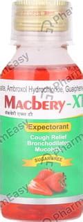 Macbery Xt Sugar Free Bottle Of 100ml Expectorant: Uses, Side Effects ...