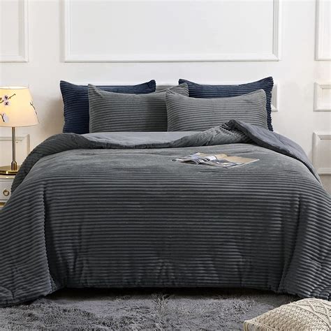 Flannel Comforter Twin Size with 2 Pillowcases (DG, 68x88 inch) 04 ...