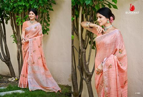 Bunawat Feeling Linen Traditional Saree Collection