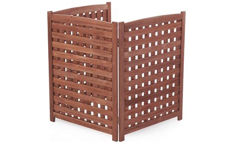Cedar Privacy Fence Screen, 3 Panels Air Conditioner Fence Screen, 32 ...