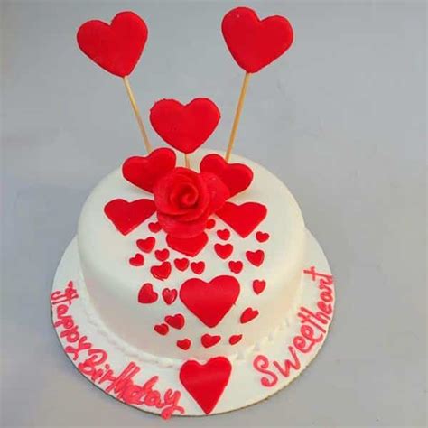 Chocolate Cake with Hearts - DP Saini Florist & Baker's