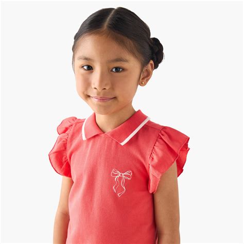 Buy Juniors Ruffle Sleeves Collared Top from Juniors at just INR 499.0 ...