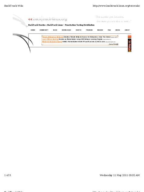 Backtrack Operating System 的图像结果