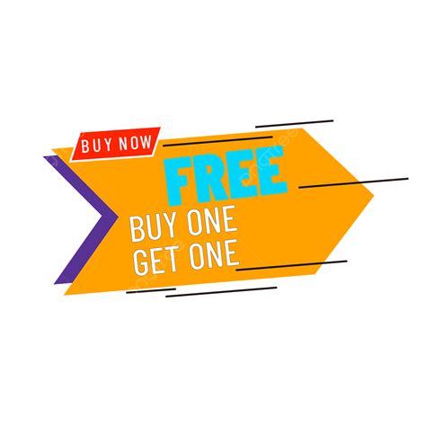 Buy Get Free Vector Art PNG, Buy One Get One Free Promotion Label Sale Discount Buy Promo ...