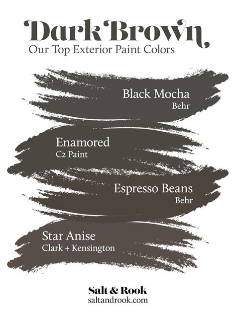 Best Black Brown Exterior Paint Colors at Leo Christina blog