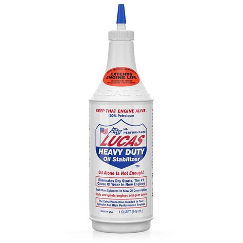 Lucas Oil Motor Oil Additive, Heavy-Duty Oil Stabilizer, 1 Quart