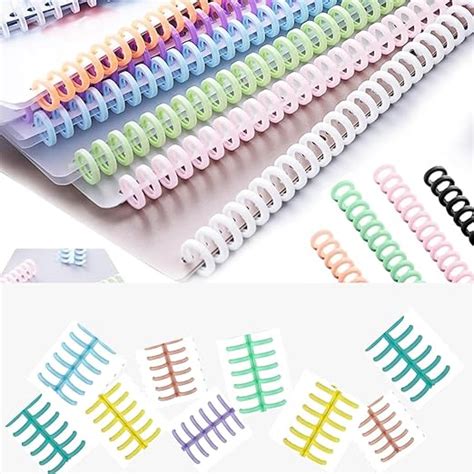 HICOBER 10 Pcs Binding Combs, 6 Rings Hole Binding Spines, Binding ...