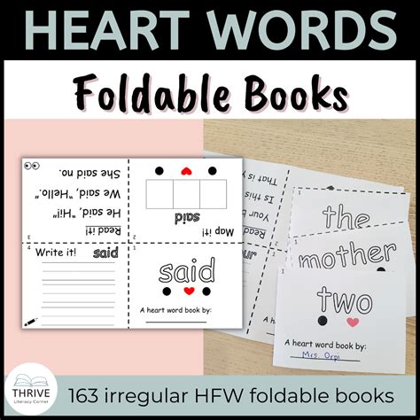 Heart Words Mapping Foldable Books - Irregular Sight Words | Teaching ...