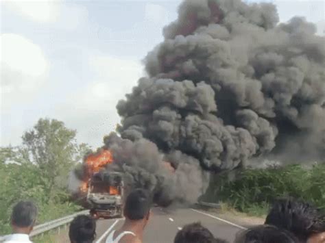 Speeding bus runs over bike in Sanchore, 2 dead; Fire erupts after ...