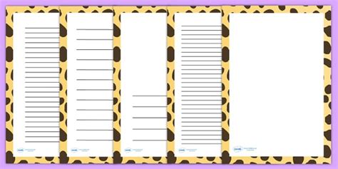 Cheetah Print Page Borders