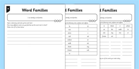 Word Family Worksheet Pack | KS2 | Twinkl (teacher made)