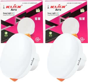 KLICK 16 Watt Round LED Downlight Ceiling Light for Home & Offices ...