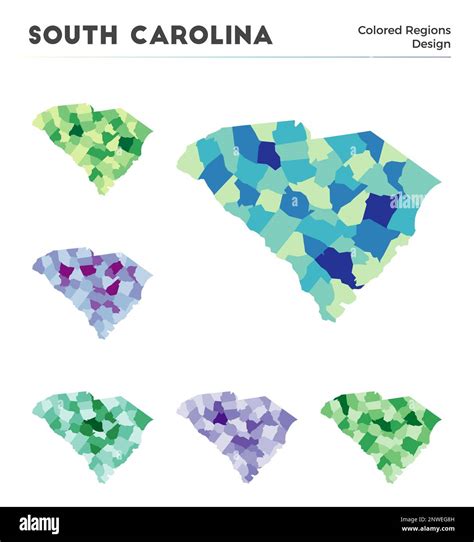 South Carolina map collection. Borders of South Carolina for your ...