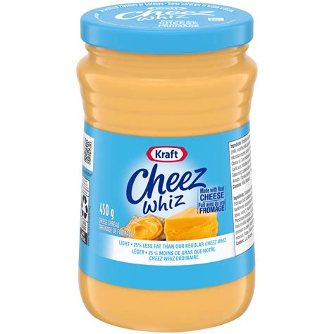 Light Cheese Spread | Kraft Cheez Whiz | Products - Heinz® Canada