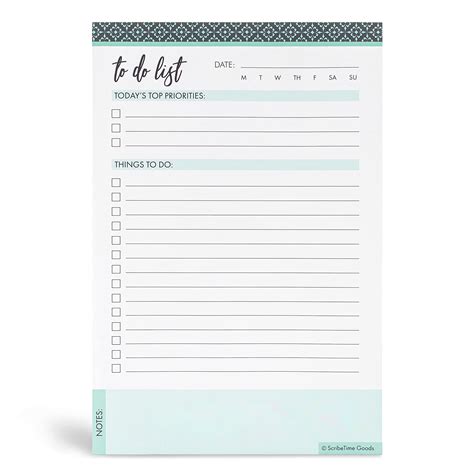 Buy To Do List Notepad by ScribeTime Goods - Things To Do Notepad ...