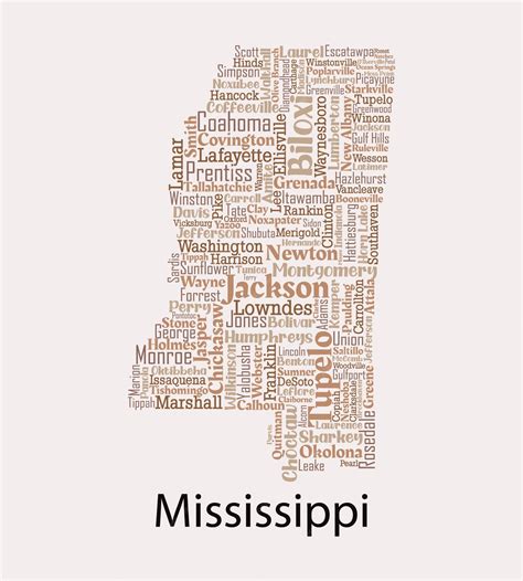 Mississippi State Map Cities