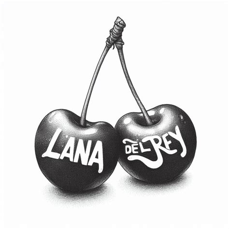 drawing of cherries written lana del rey | Lana del rey, Desenhos preto e branco, Preto e branco