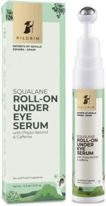 Pilgrim Squalane Under Eye Dark Circle Cream Roll On for Women Men ...