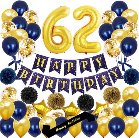 yujiaonly 62ND Birthday Party Decorations-Happy | Ubuy India