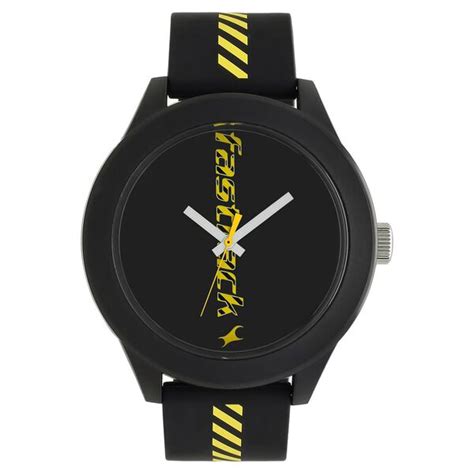 Buy Online Fastrack Road Trip Quartz Analog Black Dial Silicone Strap ...