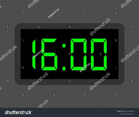 1600 Hours Digital Clock Alarm Clock Stock Vector (Royalty Free ...