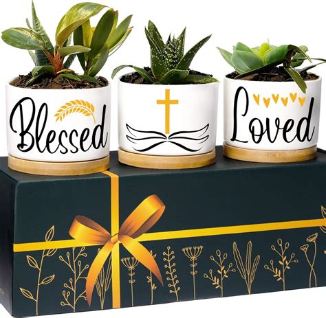 Amazon.com: Christian Planters, Christian Gifts for Women, Catholic ...