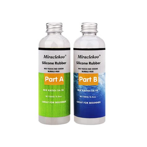 Miraclekoo Silicone Mold Making Kit Liquid Silicone Rubber Clear Mold ...