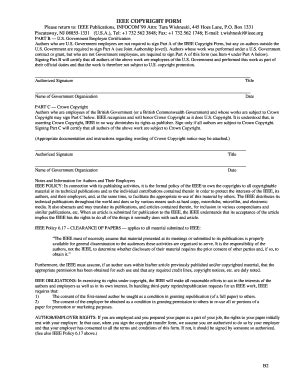 IEEE Copyright Form - Blank Fillable Template | Fill Out, Print ...