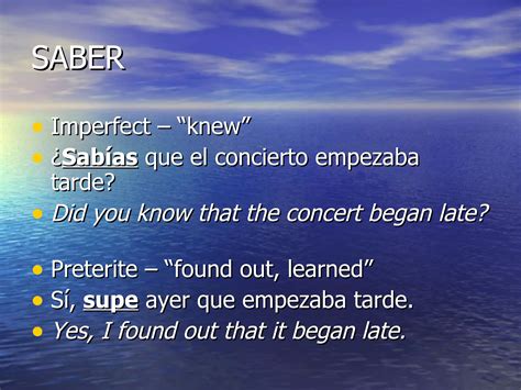 Verbs Changemeaning Preterite Imperfect | PPT