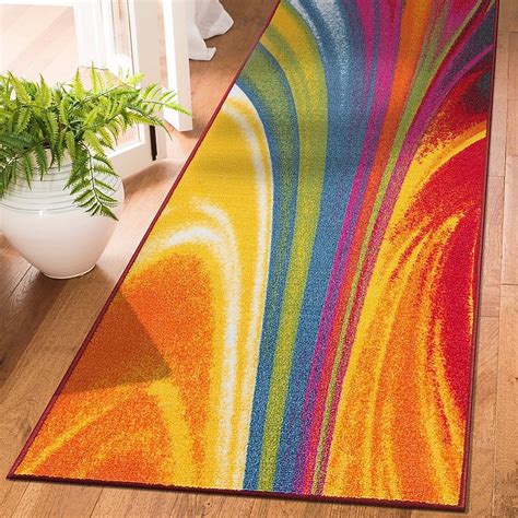 World Rug Gallery City 2 X 7 (ft) Indoor Abstract Mid-century Modern ...